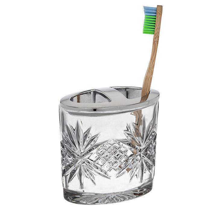 Godinger Silver Art Co Dublin Crystal Bathroom Toothbrush Holder